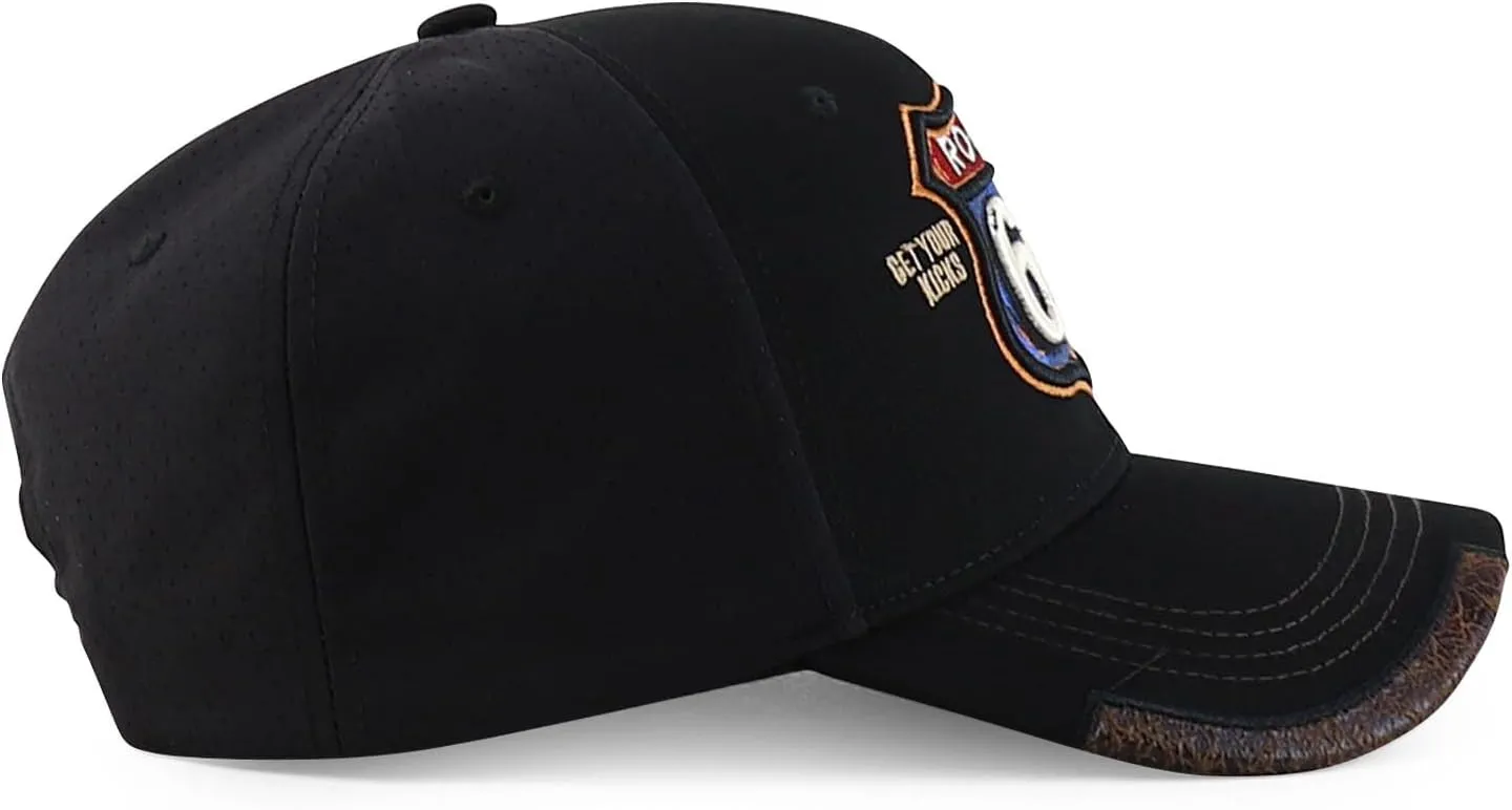 Trendy Apparel Shop Route 66 3D Embroidered Structured Mesh Back Baseball Cap