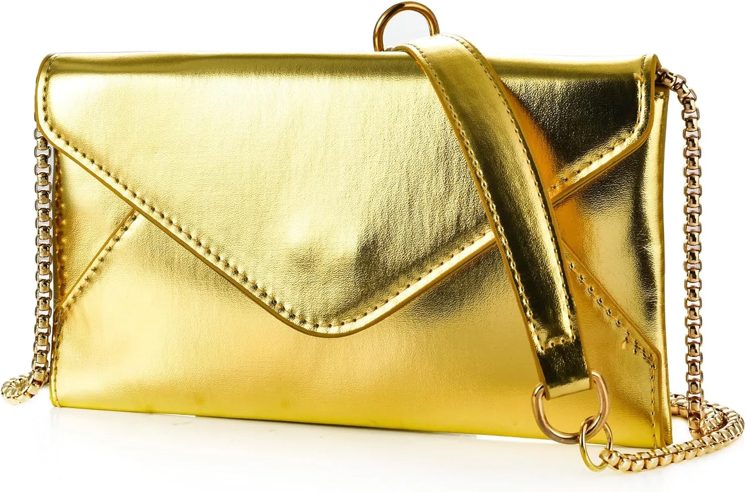 Women Simple Mini Evening Envelope Clutch Bag Shiny Laser Gradient Triangular Flap Messenger Handbag For Wedding Party Prom