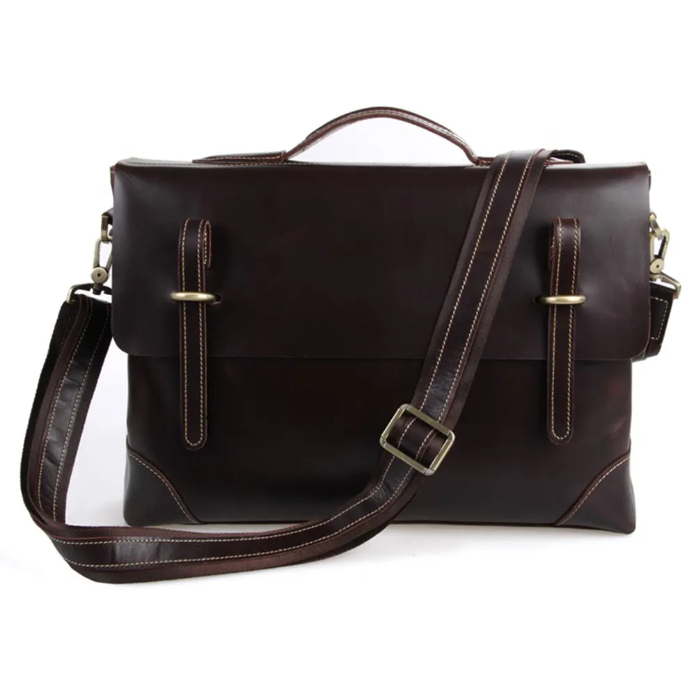 YAAGLE Men's Genuine Leather Business Briefcase Handbag YG7228Q