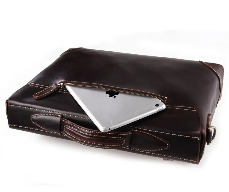 YAAGLE Men's Genuine Leather Business Briefcase Handbag YG7228Q