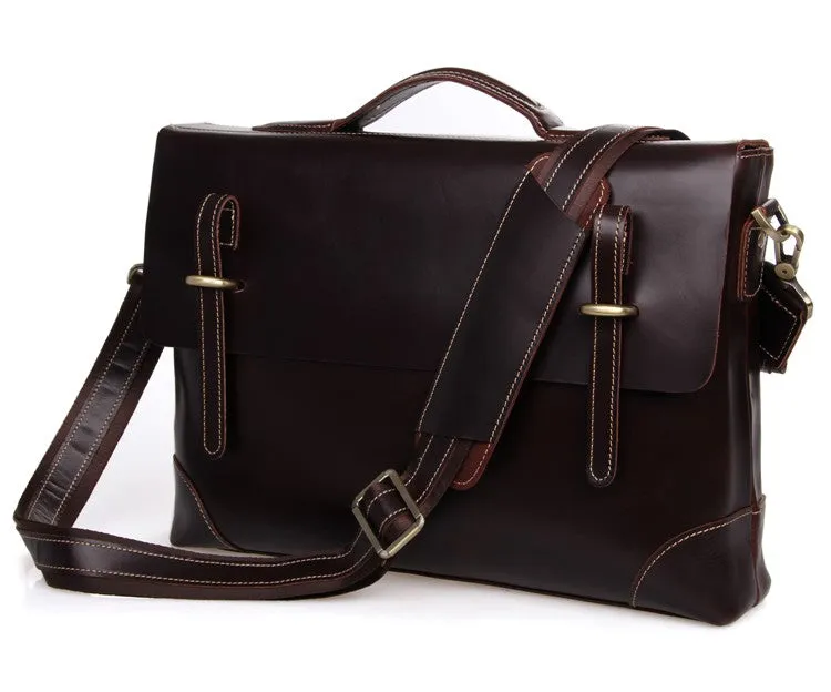 YAAGLE Men's Genuine Leather Business Briefcase Handbag YG7228Q