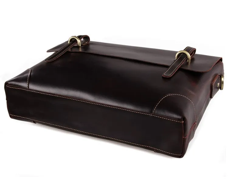 YAAGLE Men's Genuine Leather Business Briefcase Handbag YG7228Q