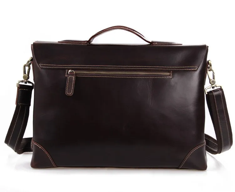 YAAGLE Men's Genuine Leather Business Briefcase Handbag YG7228Q