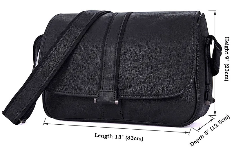 YAAGLE Men's Leisure Litchi Texture Real Leather Messenger Bag YG1030A