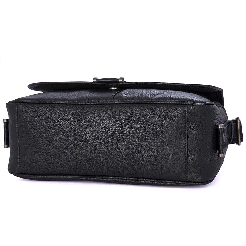 YAAGLE Men's Leisure Litchi Texture Real Leather Messenger Bag YG1030A
